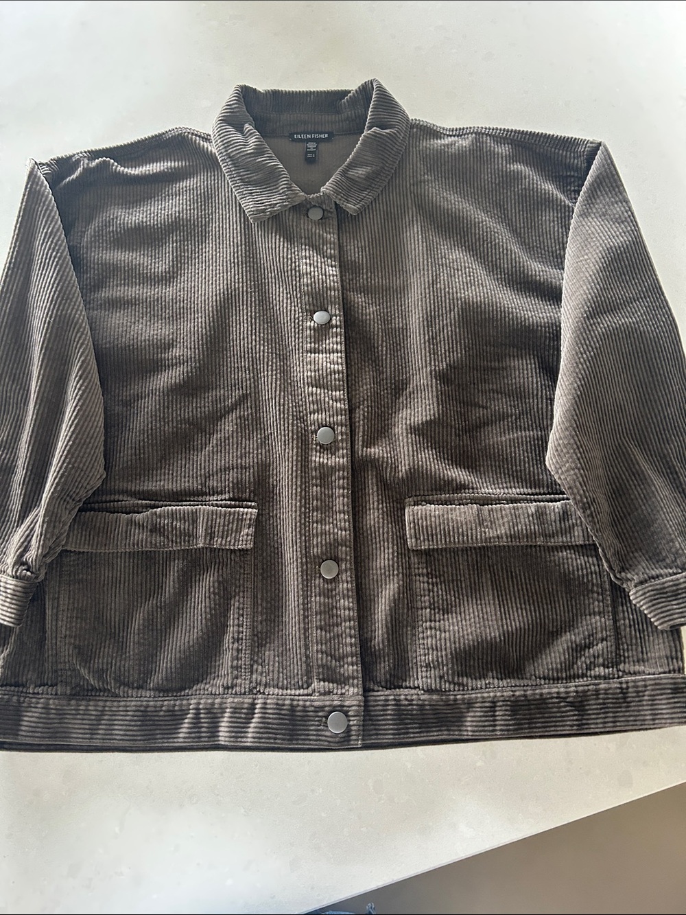 Eileen Fisher Corduroy Jacket in Espresso Brown